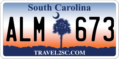 SC license plate ALM673