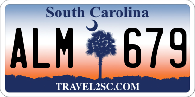 SC license plate ALM679