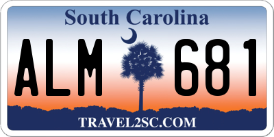 SC license plate ALM681