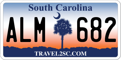SC license plate ALM682
