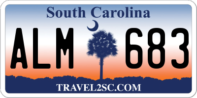 SC license plate ALM683