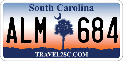 SC license plate ALM684