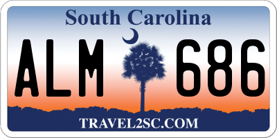 SC license plate ALM686