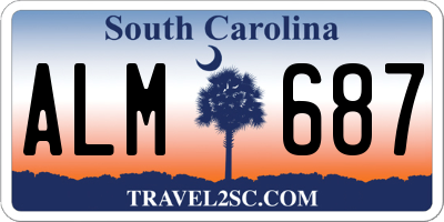 SC license plate ALM687