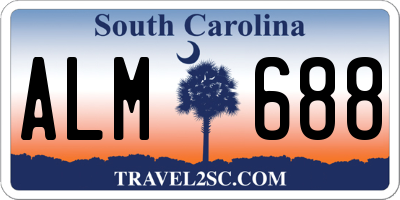 SC license plate ALM688