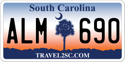 SC license plate ALM690