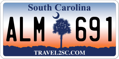 SC license plate ALM691