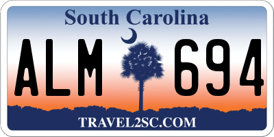 SC license plate ALM694