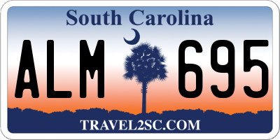 SC license plate ALM695