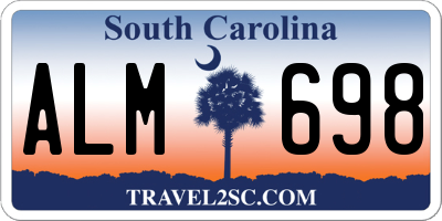 SC license plate ALM698