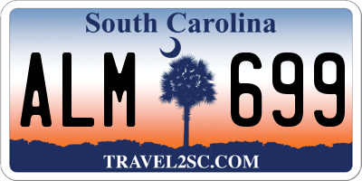 SC license plate ALM699