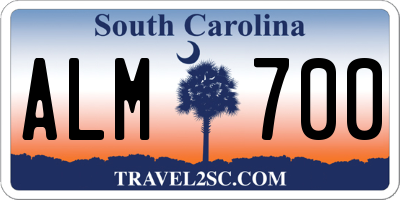 SC license plate ALM700