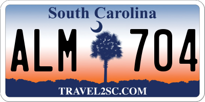 SC license plate ALM704