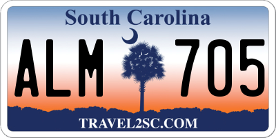 SC license plate ALM705