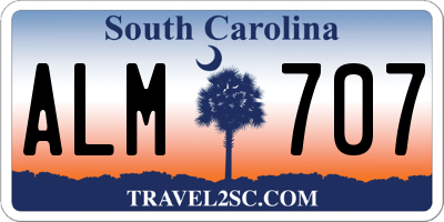 SC license plate ALM707