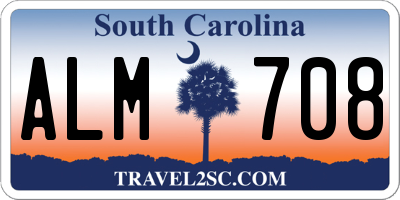 SC license plate ALM708