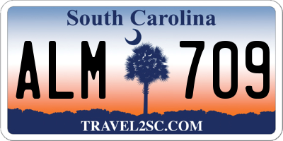 SC license plate ALM709
