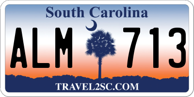 SC license plate ALM713