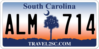 SC license plate ALM714