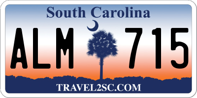 SC license plate ALM715