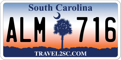 SC license plate ALM716