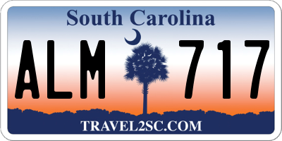 SC license plate ALM717