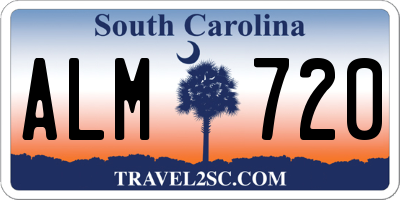 SC license plate ALM720