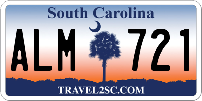 SC license plate ALM721
