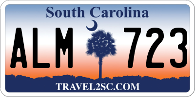 SC license plate ALM723