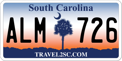 SC license plate ALM726