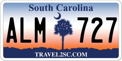 SC license plate ALM727