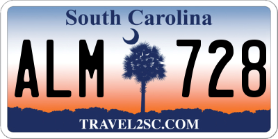 SC license plate ALM728