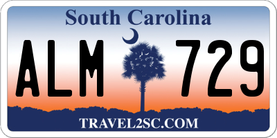 SC license plate ALM729