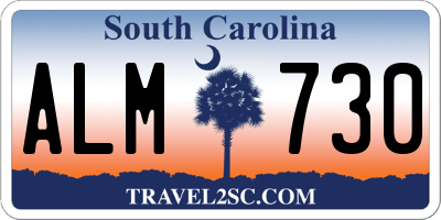 SC license plate ALM730