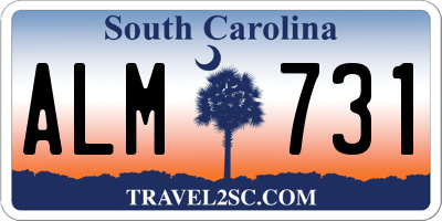 SC license plate ALM731