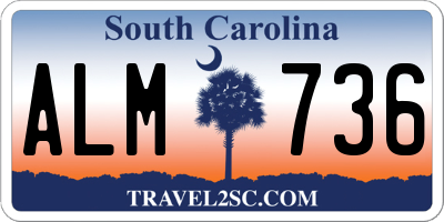 SC license plate ALM736