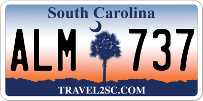 SC license plate ALM737