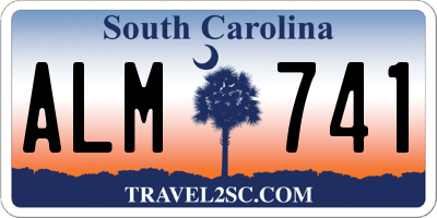 SC license plate ALM741