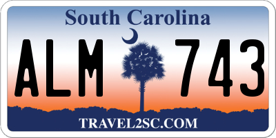 SC license plate ALM743