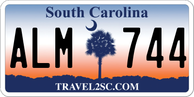 SC license plate ALM744