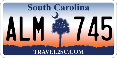 SC license plate ALM745