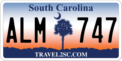 SC license plate ALM747