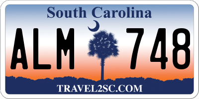SC license plate ALM748