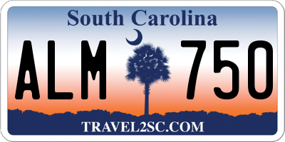 SC license plate ALM750