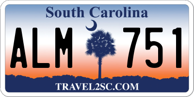 SC license plate ALM751