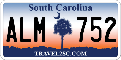 SC license plate ALM752