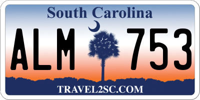 SC license plate ALM753