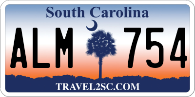 SC license plate ALM754