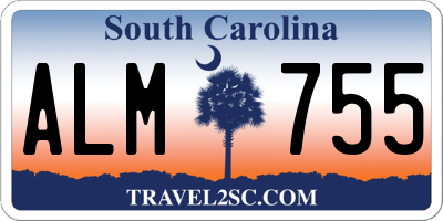SC license plate ALM755