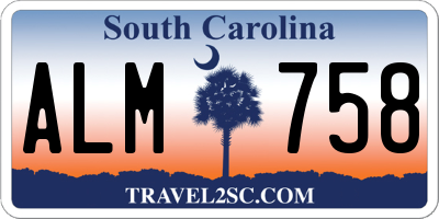 SC license plate ALM758